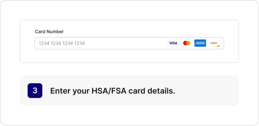 Step 3: Enter HSA/FSA card details